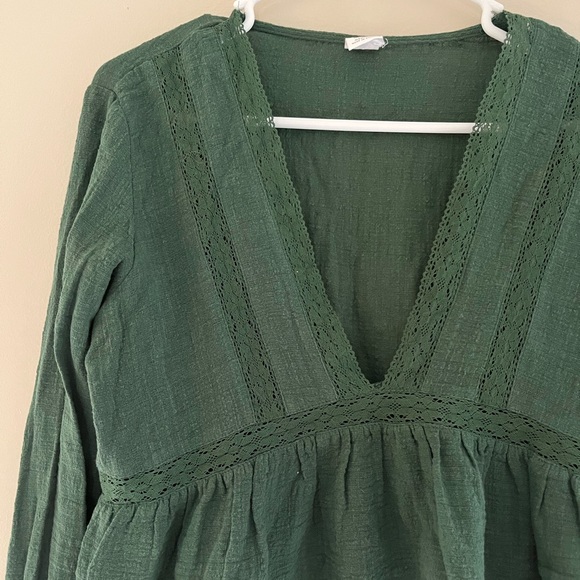 Pacsun Me to We Green Long Sleeve Size M - Picture 2 of 3